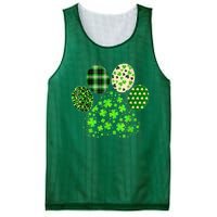 Irish Cute Dog Paw Clovers St Patricks Day Lucky Shamrock Mesh Reversible Basketball Jersey Tank