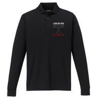 I Can Do This If I Die I Die Funny Fitness Workout Gym Performance Long Sleeve Polo