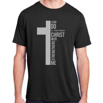 I Can Do All Things Through Christ Who Strengthens Me Cross Adult ChromaSoft Performance T-Shirt