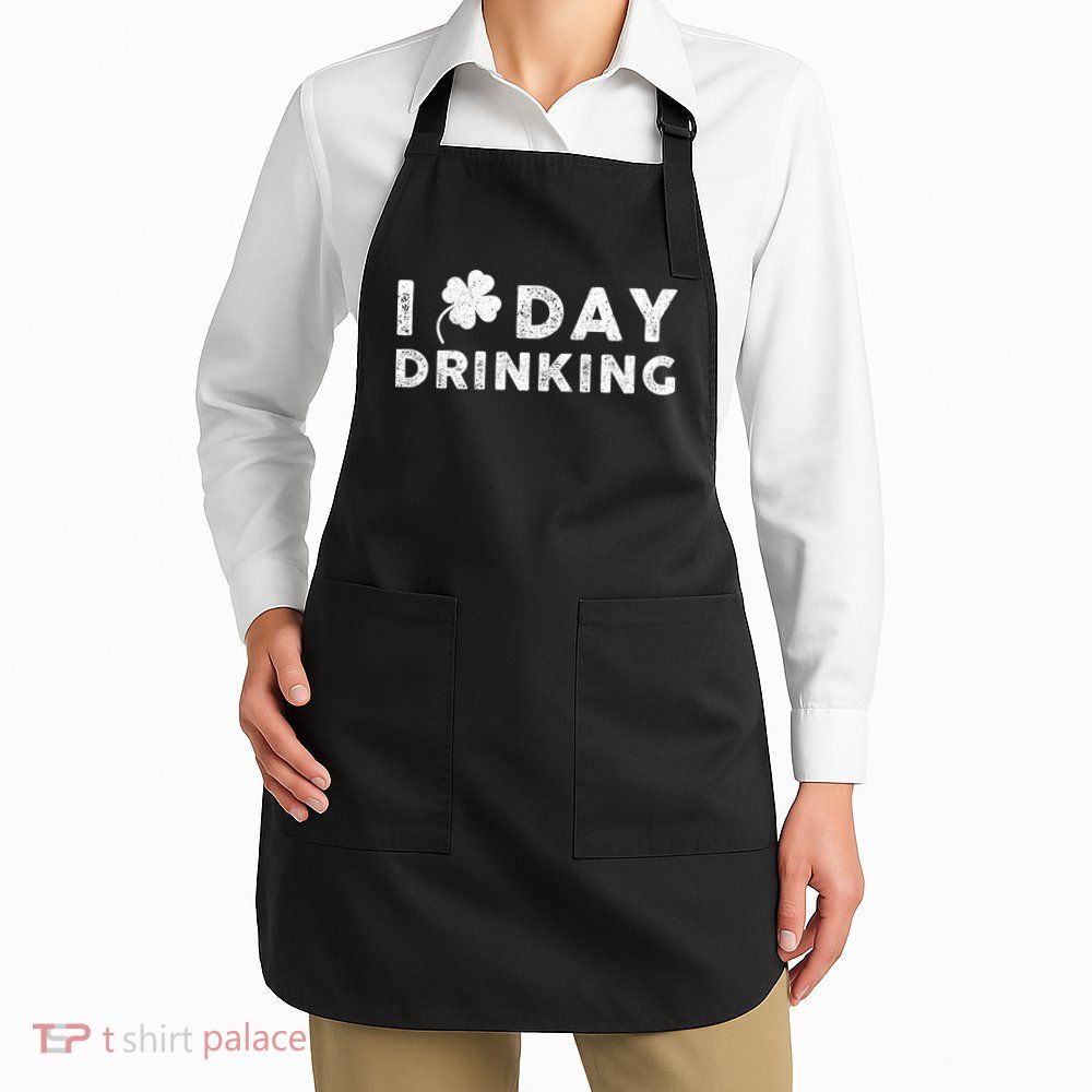 I Clover Day Drinking St Patrick Day Funny Apron