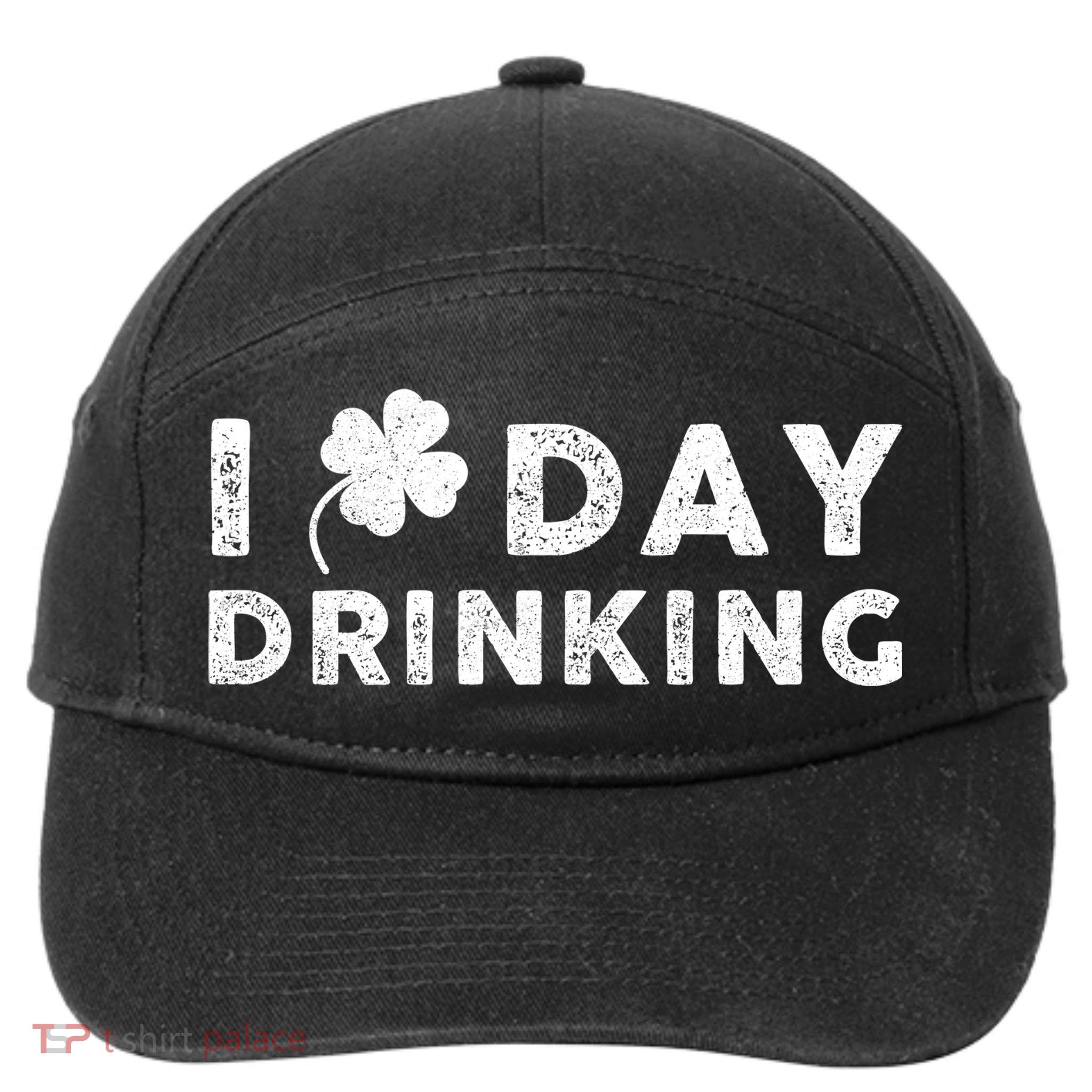 I Clover Day Drinking St Patrick Day Funny 7-Panel Snapback Hat