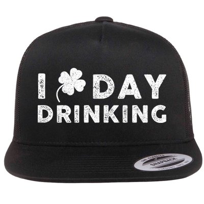 I Clover Day Drinking St Patrick Day Funny Flatbill Hat