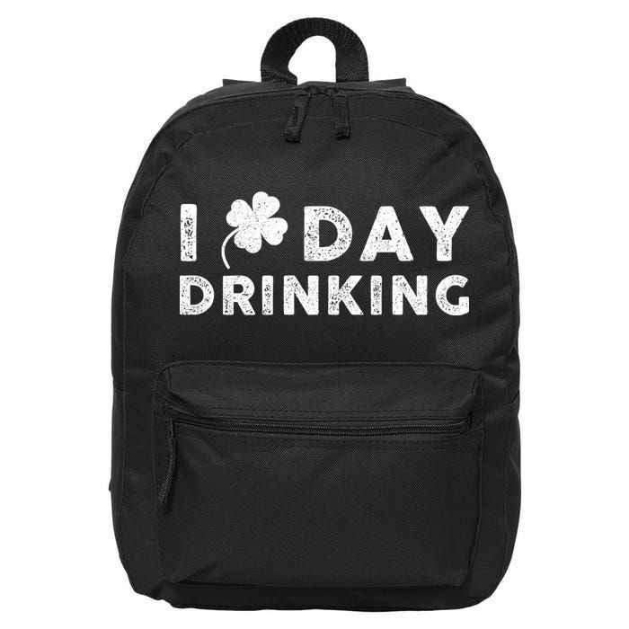 I Clover Day Drinking St Patrick Day Funny 16 in Basic Backpack