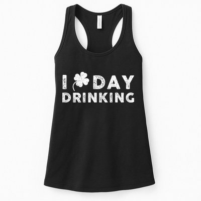 I Clover Day Drinking St Patrick Day Funny Womens Tank Top