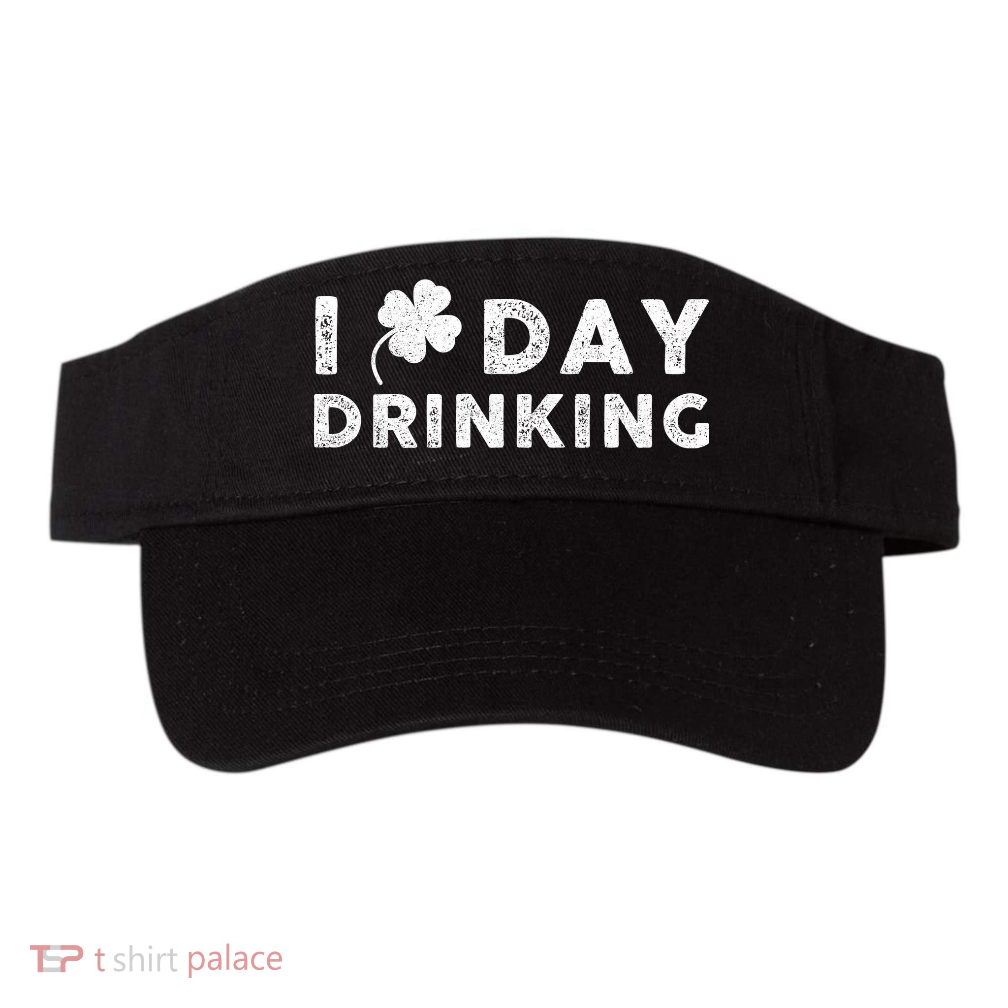 I Clover Day Drinking St Patrick Day Funny Visor
