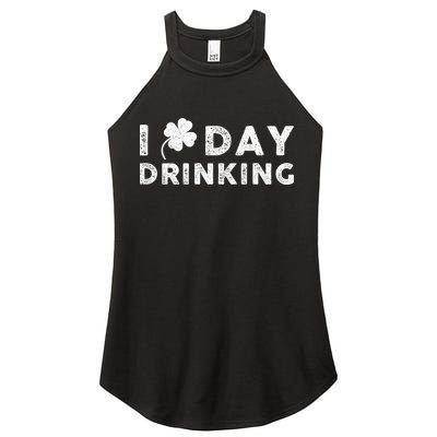 I Clover Day Drinking St Patrick Day Funny Women's Perfect Tri Rocker Tank
