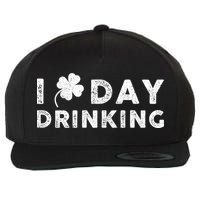 I Clover Day Drinking St Patrick Day Funny Wool Snapback Cap