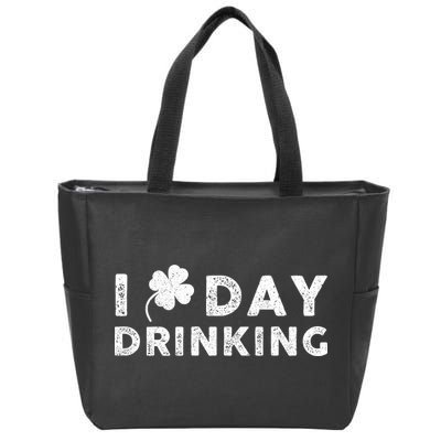 I Clover Day Drinking St Patrick Day Funny Zip Tote Bag