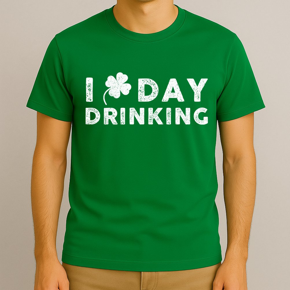 I Clover Day Drinking St Patrick Day Funny T-Shirt