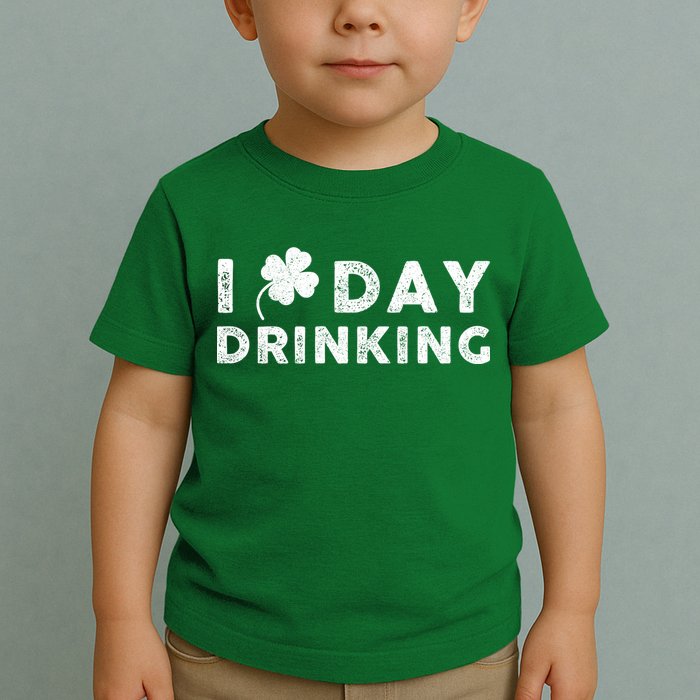 I Clover Day Drinking St Patrick Day Funny Toddler T-Shirt