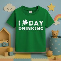 I Clover Day Drinking St Patrick Day Funny Toddler T-Shirt