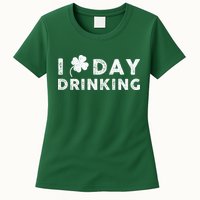 I Clover Day Drinking St Patrick Day Funny Womens T-Shirt