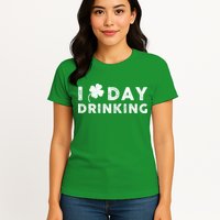 I Clover Day Drinking St Patrick Day Funny Womens T-Shirt