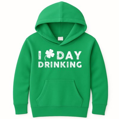 I Clover Day Drinking St Patrick Day Funny Kids Hoodie