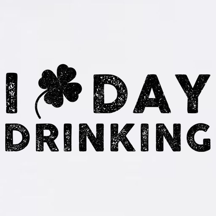 I Clover Day Drinking St Patrick Day Funny Garment-Dyed Sweatshirt