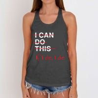 I Can Do This If I Die I Die Funny Fitness Workout Gym Lover Women's Knotted Racerback Tank