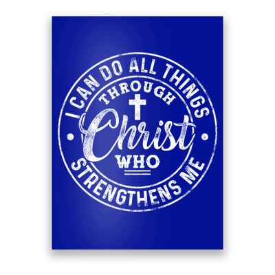 I Can Do All Things Through Christ Butterfly Art Religious Gift Poster