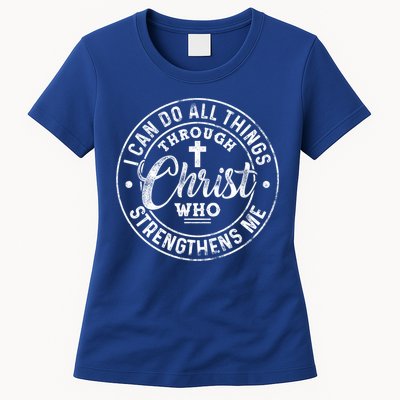 I Can Do All Things Through Christ Butterfly Art Religious Gift Womens T-Shirt