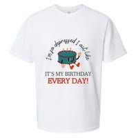 I Can Do It With A Broken Heart IM So Depressed Act Like ItS My Birthday Every Sueded Cloud Jersey T-Shirt