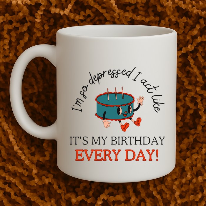 I Can Do It With A Broken Heart IM So Depressed Act Like ItS My Birthday Every Mug