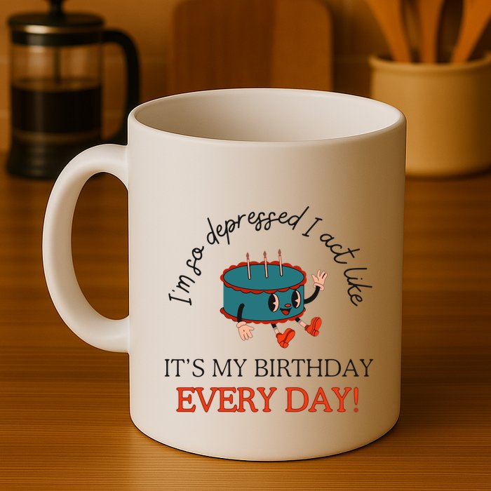 I Can Do It With A Broken Heart IM So Depressed Act Like ItS My Birthday Every Mug