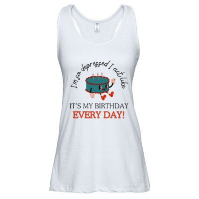 I Can Do It With A Broken Heart IM So Depressed Act Like ItS My Birthday Every Ladies Essential Flowy Tank