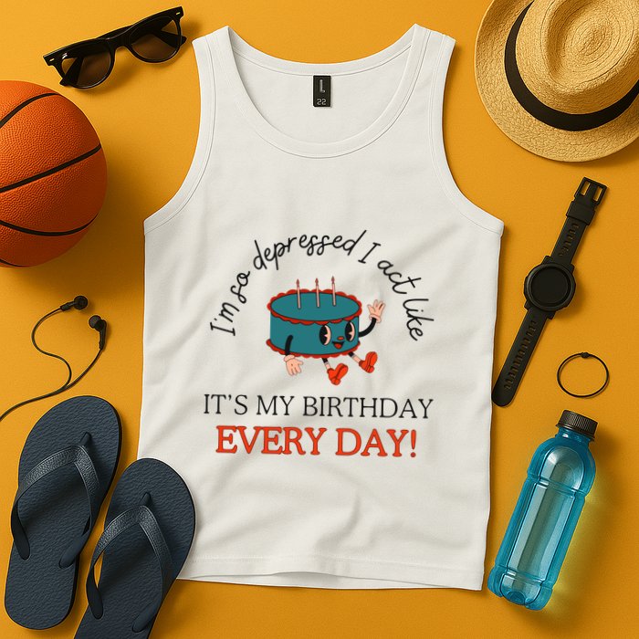 I Can Do It With A Broken Heart IM So Depressed Act Like ItS My Birthday Every Tank Top