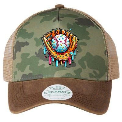Ice Cream Drip Baseball Stuff Baseball Drip For Boy Graphic  Legacy Tie Dye Trucker Hat
