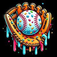 Ice Cream Drip Baseball Stuff Baseball Drip For Boy Graphic  Cooling Performance Crew T-Shirt