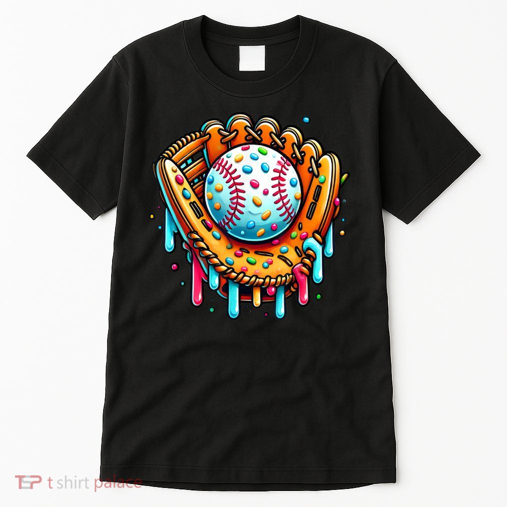 Ice Cream Drip Baseball Stuff Baseball Drip For Boy Graphic  Tall T-Shirt