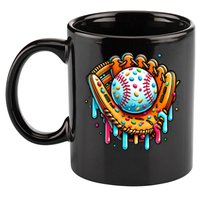 Ice Cream Drip Baseball Stuff Baseball Drip For Boy Graphic  11oz C Handle Ceramic Mug