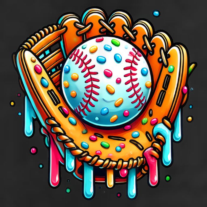 Ice Cream Drip Baseball Stuff Baseball Drip For Boy Graphic  11oz C Handle Ceramic Mug