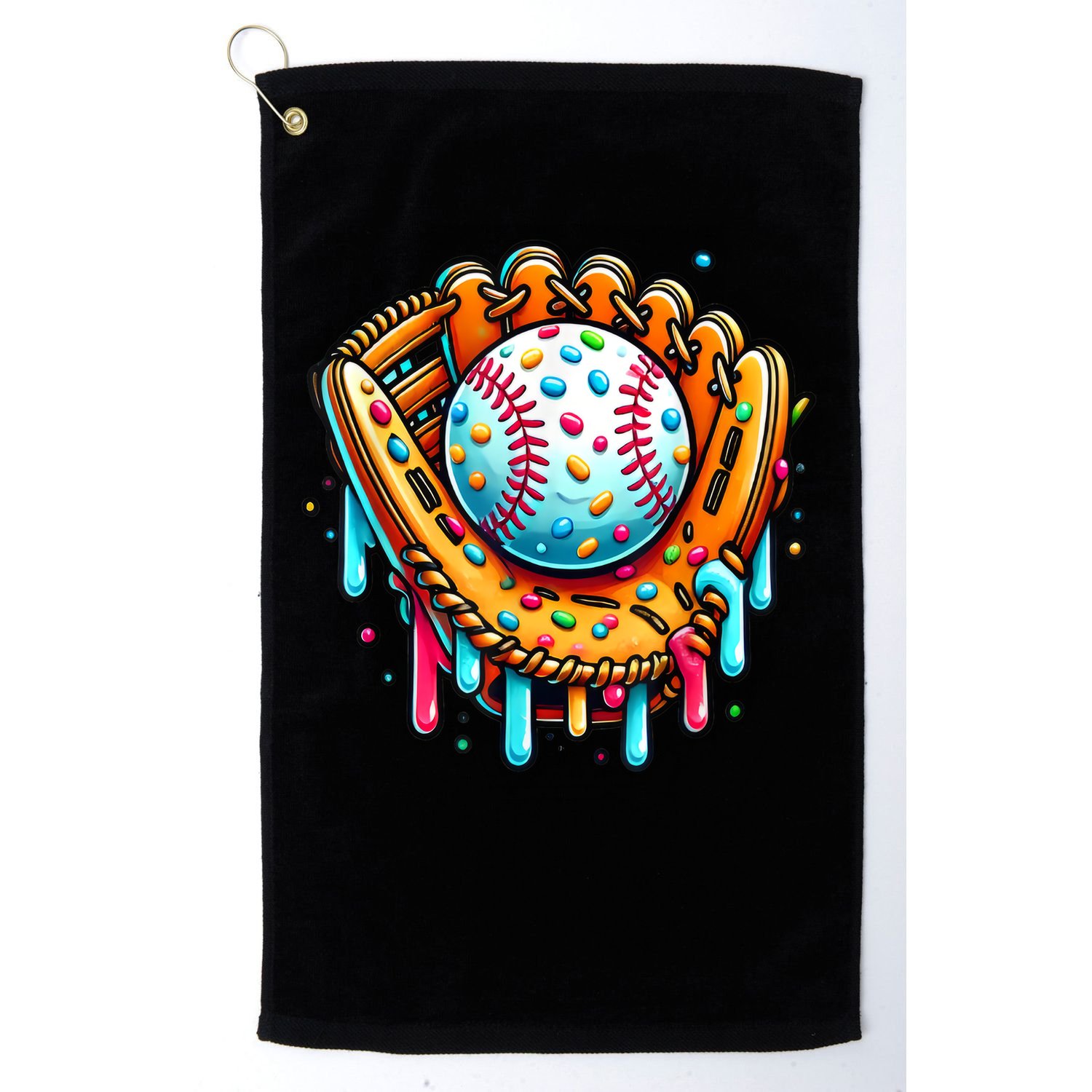 Ice Cream Drip Baseball Stuff Baseball Drip For Boy Graphic  Golf Towel