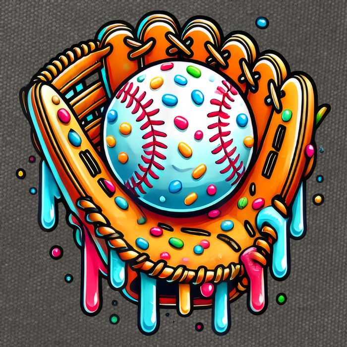 Ice Cream Drip Baseball Stuff Baseball Drip For Boy Graphic  Cotton Canvas Backpack