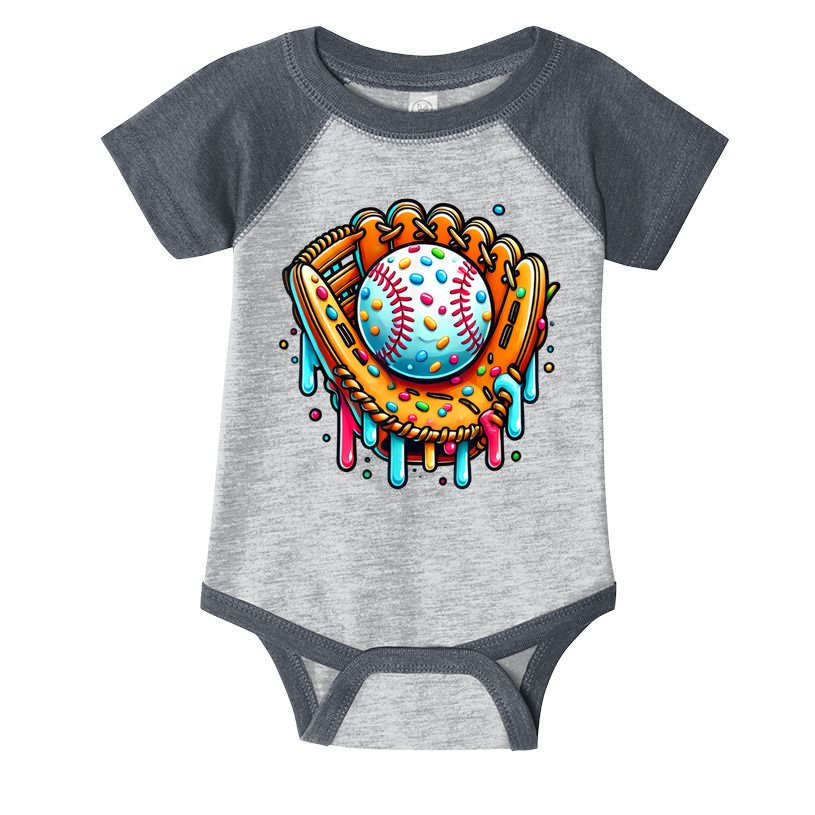 Ice Cream Drip Baseball Stuff Baseball Drip For Boy Graphic  Infant Baby Jersey Bodysuit