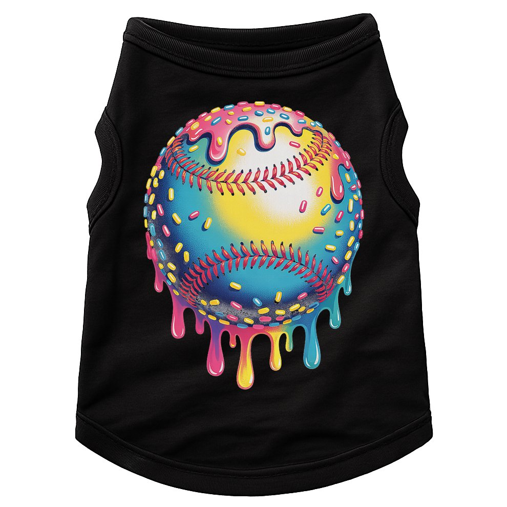 Ice Cream Drip Baseball Stuff Baseball Drip For Doggie Tank