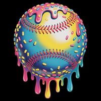 Ice Cream Drip Baseball Stuff Baseball Drip For Cooling Performance Crew T-Shirt