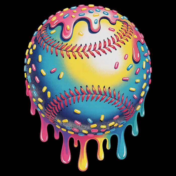Ice Cream Drip Baseball Stuff Baseball Drip For Cooling Performance Crew T-Shirt