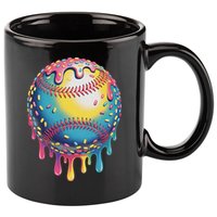 Ice Cream Drip Baseball Stuff Baseball Drip For 11oz C Handle Ceramic Mug