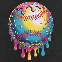 Ice Cream Drip Baseball Stuff Baseball Drip For Beanie