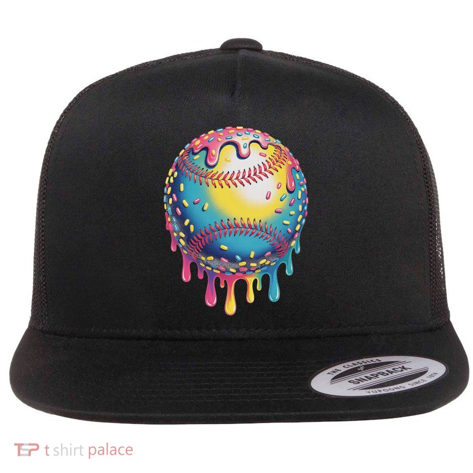 Ice Cream Drip Baseball Stuff Baseball Drip For Flatbill Hat