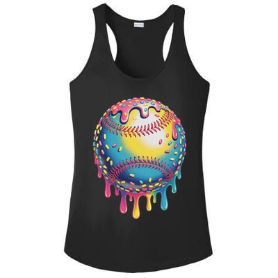 Ice Cream Drip Baseball Stuff Baseball Drip For Ladies PosiCharge Competitor Racerback Tank