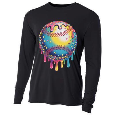 Ice Cream Drip Baseball Stuff Baseball Drip For Cooling Performance Long Sleeve Crew