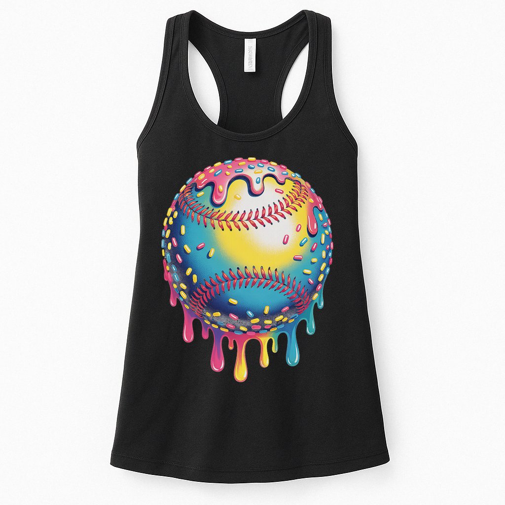 Ice Cream Drip Baseball Stuff Baseball Drip For Womens Tank Top