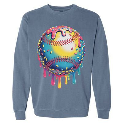 Ice Cream Drip Baseball Stuff Baseball Drip For Garment-Dyed Sweatshirt