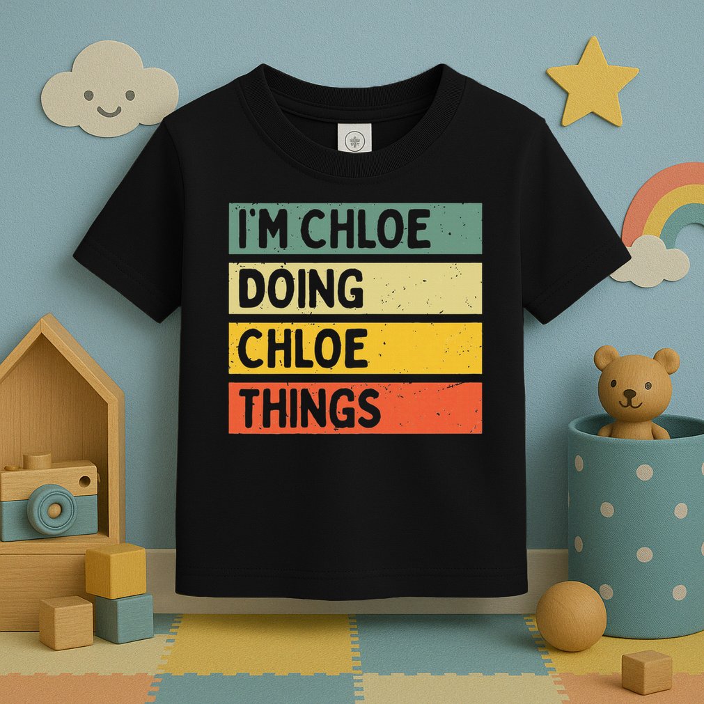 I'm Chloe Doing Chloe Things Funny Personalized Quote Toddler T-Shirt