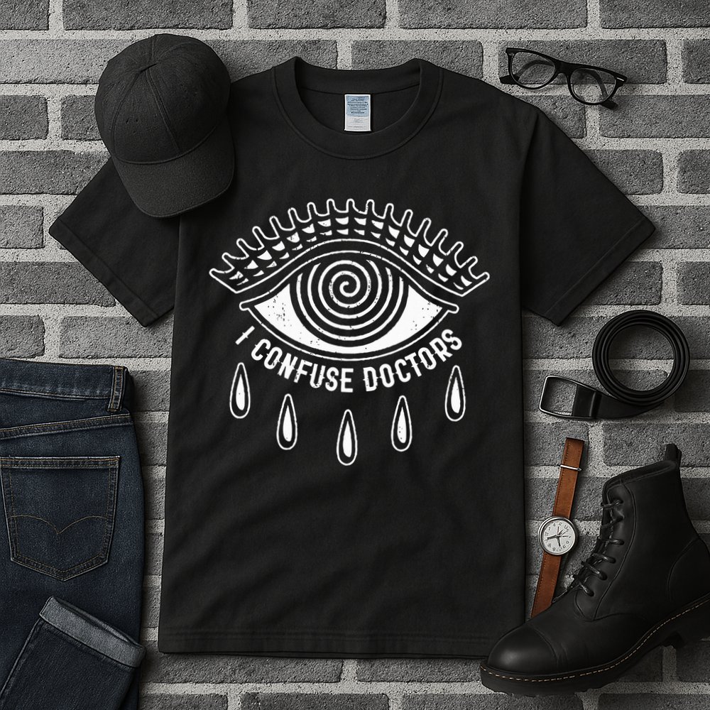I Confuse Doctors Hypnosis Eye Symbol Funny Tall T-Shirt