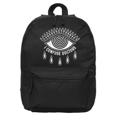 I Confuse Doctors Hypnosis Eye Symbol Funny 16 in Basic Backpack