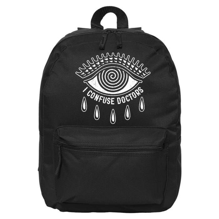 I Confuse Doctors Hypnosis Eye Symbol Funny 16 in Basic Backpack