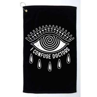 I Confuse Doctors Hypnosis Eye Symbol Funny Golf Towel